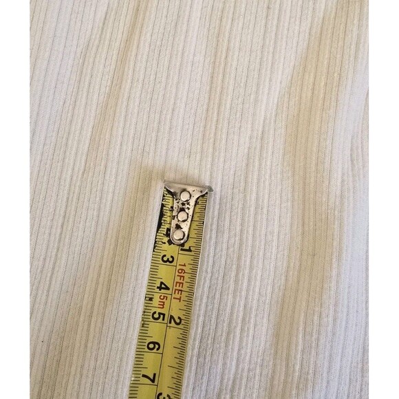 Vintage Chaps Ralph Lauren Cotton Sweatshirt Men Size L Ivory Ribbed Henley 90s - Picture 7 of 11